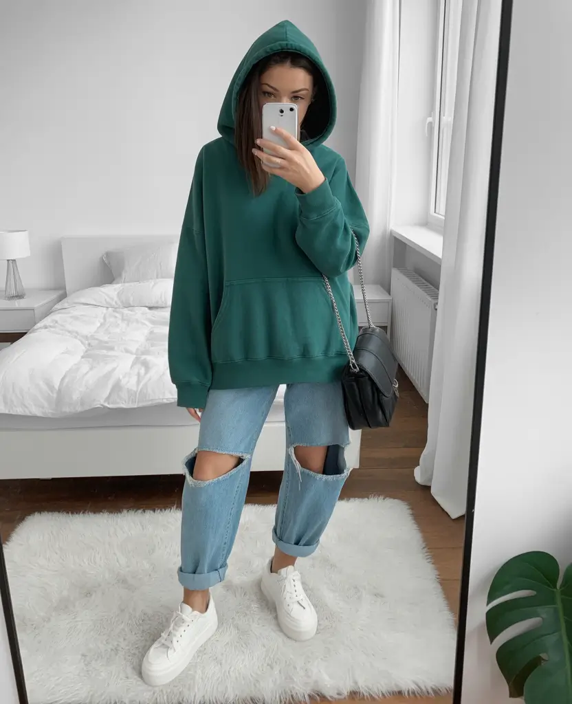spring outfits casual Soft Hoodie Comfort with Urban Street Influence