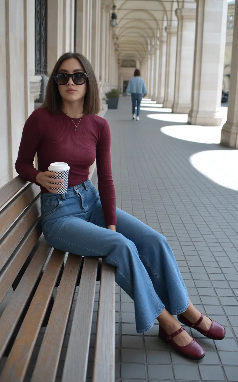 spring outfits dress to impress Wine Tones with Gentle Parisian Romance