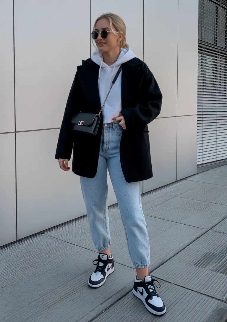 spring outfits casual Sporty Layers with City Girl Confidence