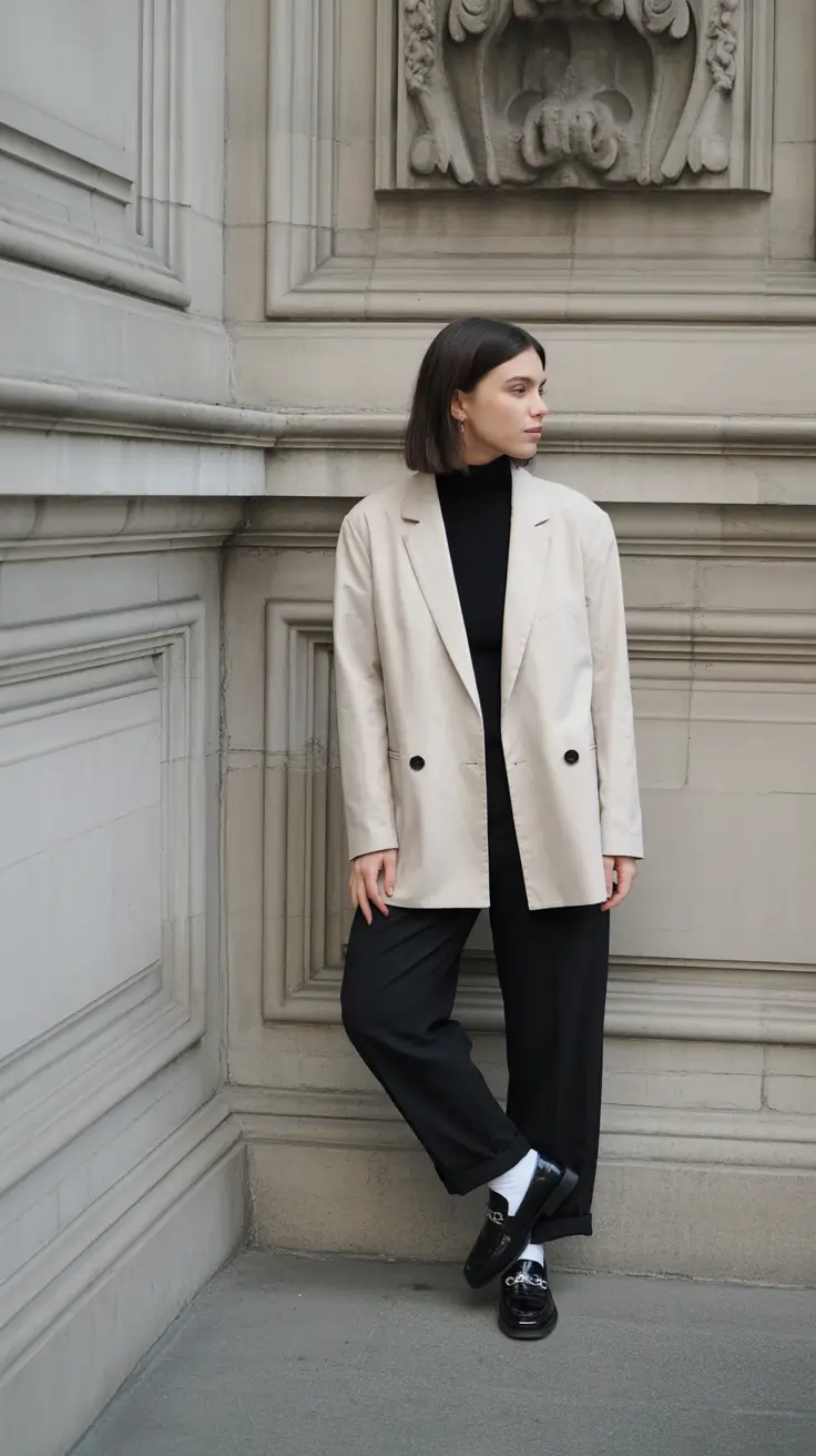 professional spring business casual outfits 2026 Soft Neutrals With Minimalist Tailoring