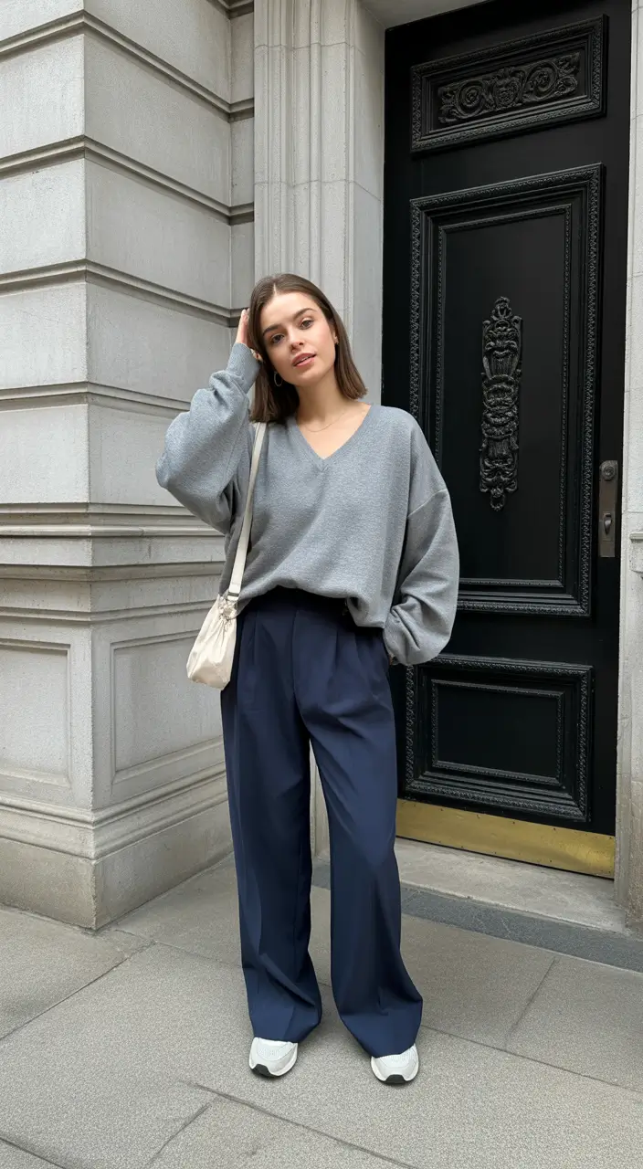 professional spring business casual outfits 2026 Minimalist Layers With a Soft Street Smart Twist