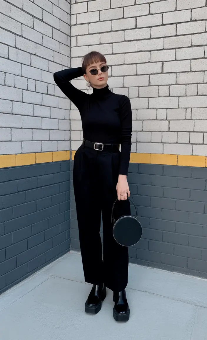 ready spring outfits 2026 trends All Black Minimalism with Sculpted Elegance