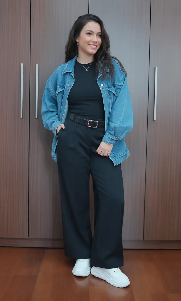 ready spring outfits 2026 trends Classic Denim Layering with Confident Simplicity