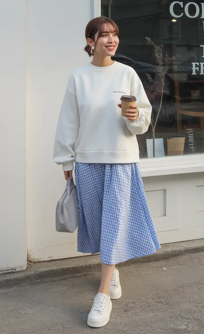 ready spring outfits 2026 trends Soft Gingham with Weekend Charm