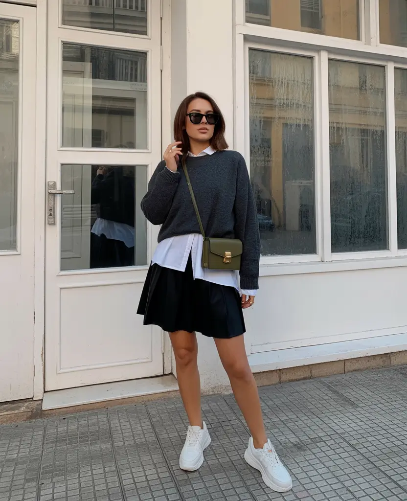 ready spring outfits 2026 trends Preppy Street Style with Lighthearted Structure