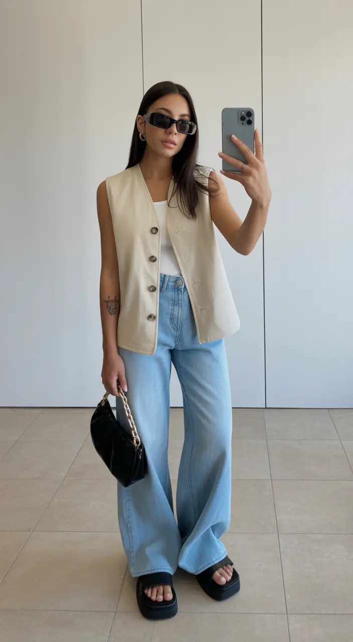 ready spring outfits 2026 trends Neutral Layers with Modern Proportion Play