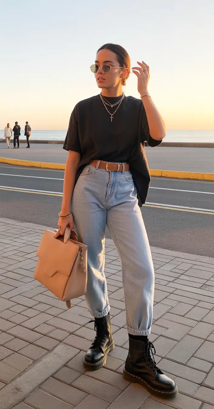 rustic spring date night outfit 2026 Relaxed Denim for Golden Hour Spring Evenings