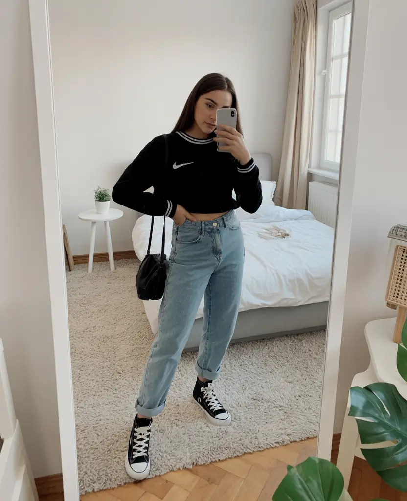 rustic winter to spring outfits 2026 Classic Sporty Layers with a Clean Transitional Vibe