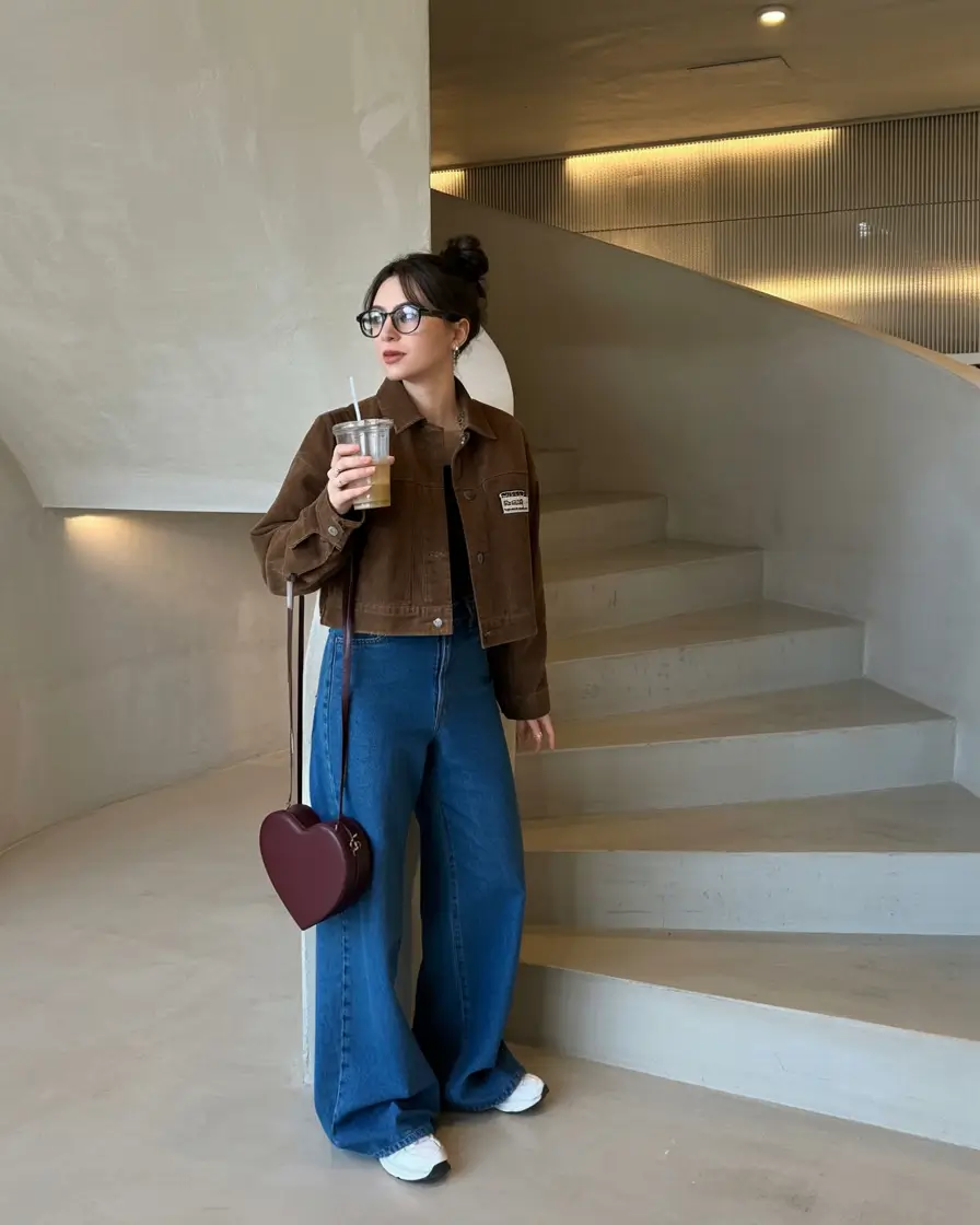 rustic winter to spring outfits 2026 Warm Browns with a Relaxed Rustic Coffee Run Energy