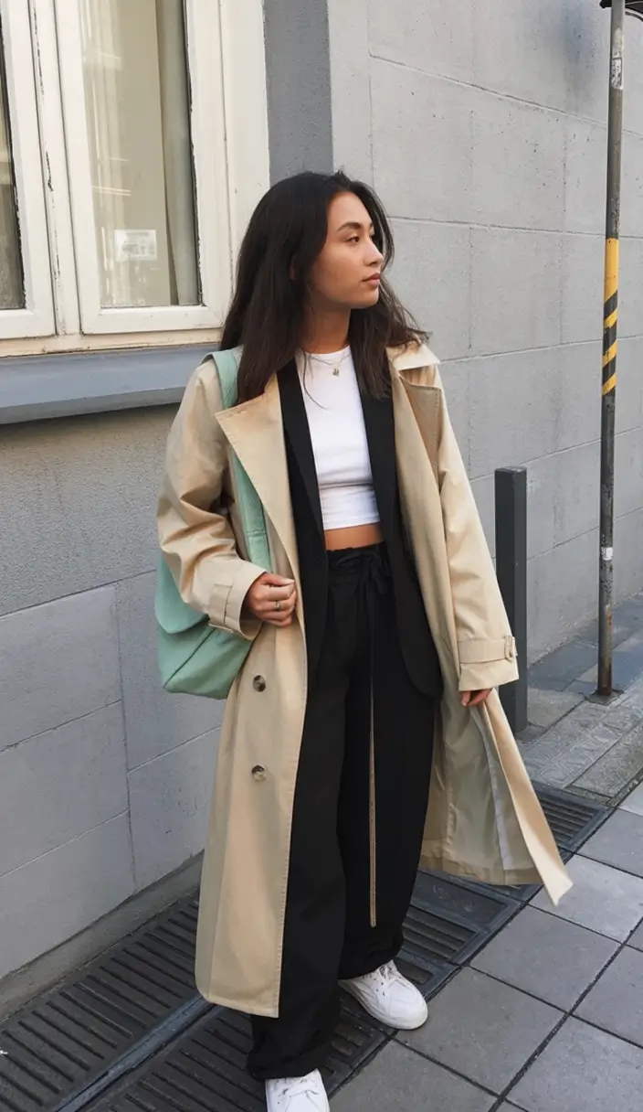 rustic winter to spring outfits 2026 Trench Coat Layers with a Classy Transitional Spin