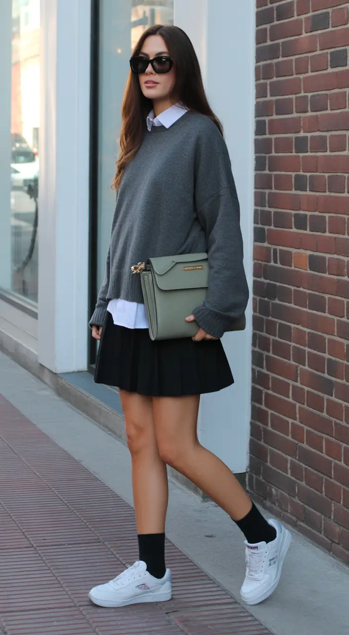 sophisticated spring transition outfits for 2026 Preppy Layers With Playful Movement