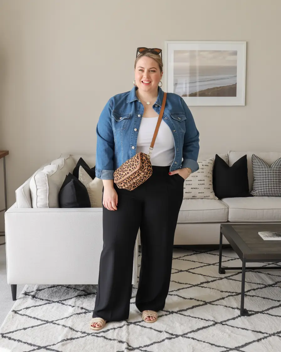 stylish plus size outfits for spring 2026 Effortless Denim Layering for Everyday Spring Ease