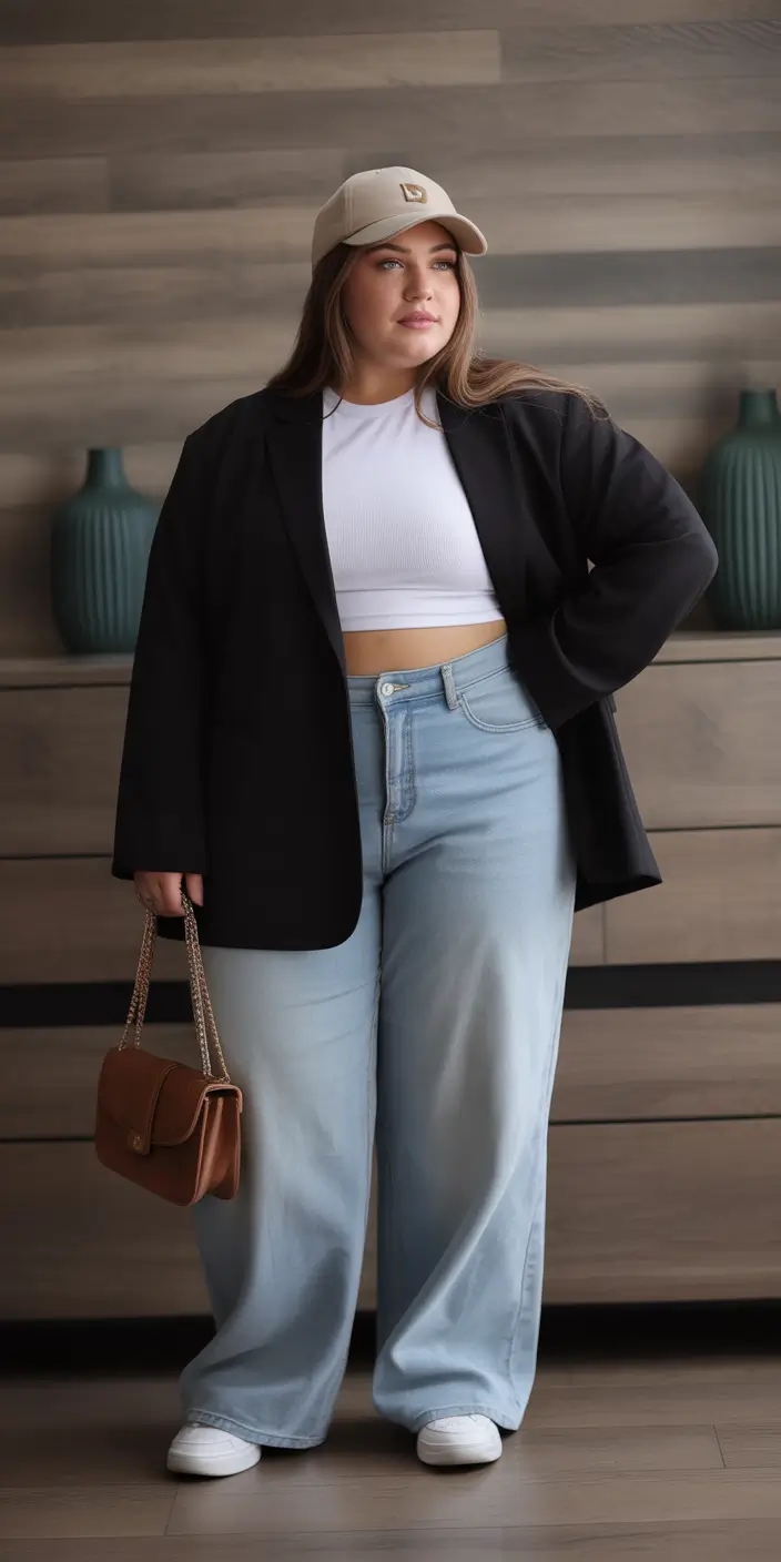 stylish plus size outfits for spring 2026 Sporty Polished Layers with a Modern Edge