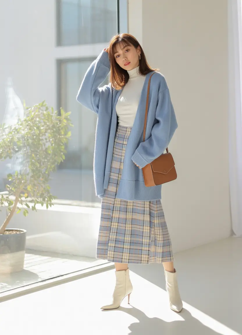 stylish spring fashion outfits 2026 Baby Blue Layers with a Light Spring Confidence