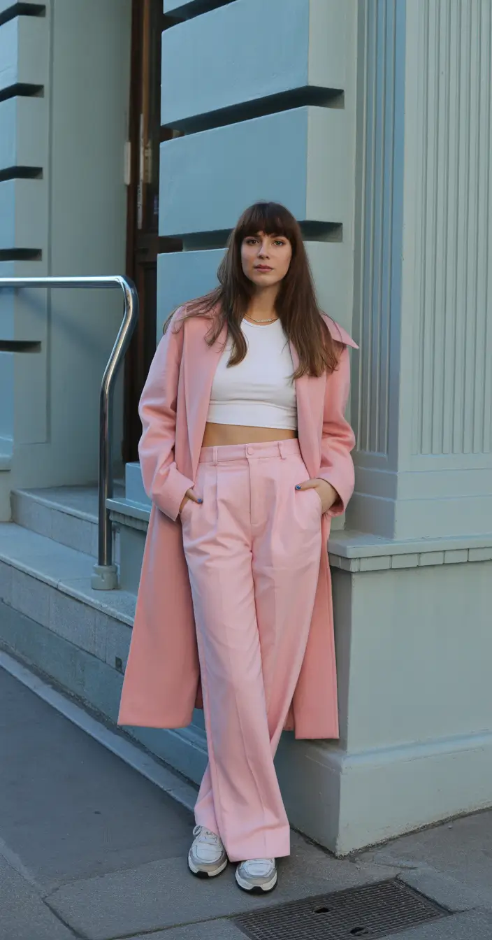stylish spring fashion outfits 2026 Soft Pink Tailoring with a Confident Spring Ease