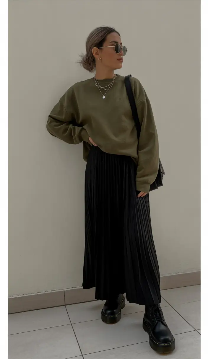 stylish spring fashion outfits 2026 Casual Black Pleats with Effortless Spring Volume