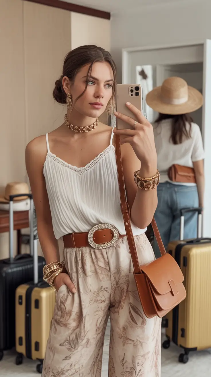 stylish spring outfits boho 2026 Golden Neutrals on the Move