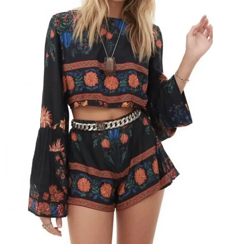 stylish spring outfits boho 2026 Playful Florals with Festival Energy