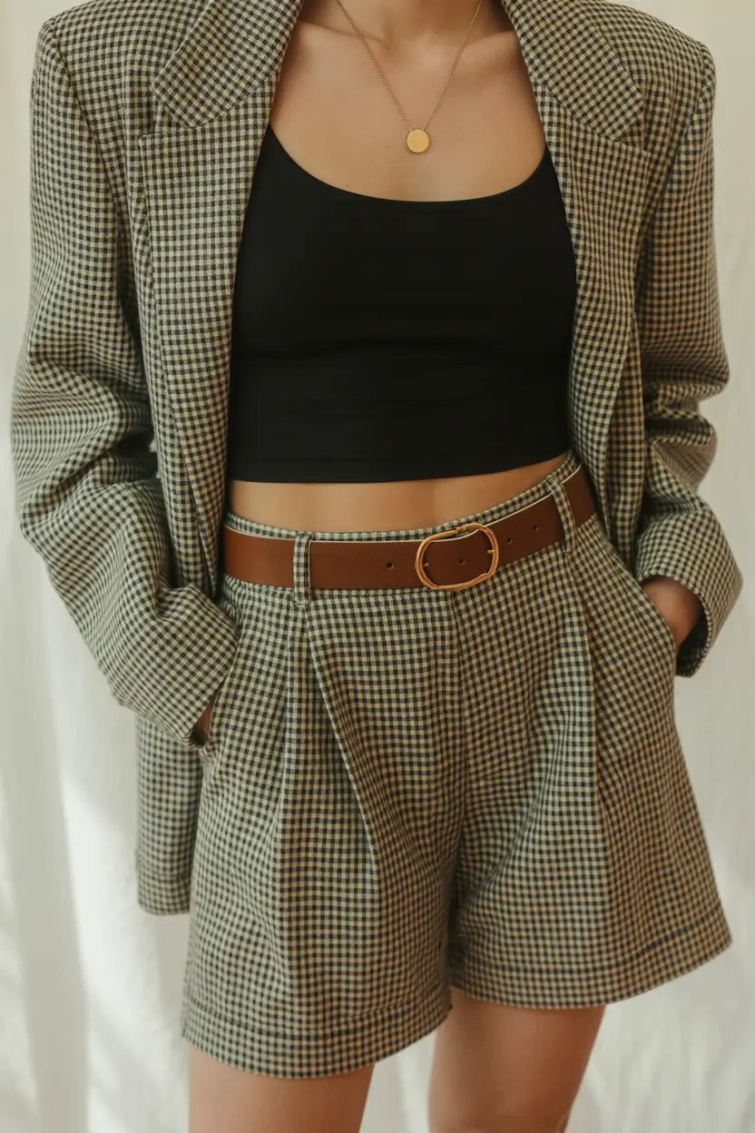 stylish spring outfits with tops 2026 Tailored Patterns With a Chic Black Base