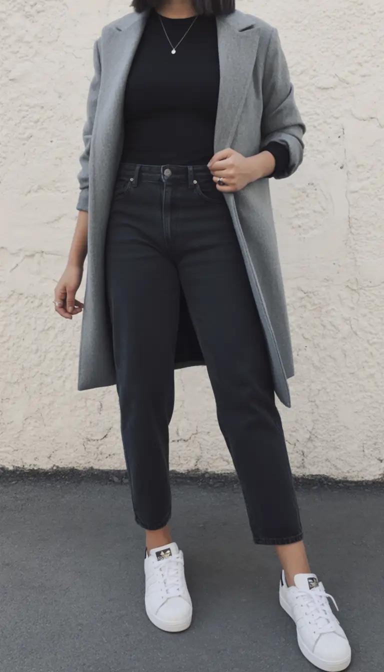 trending spring outfit for Wednesday 2026 Monochrome Ease for a Sleek Wednesday Approach
