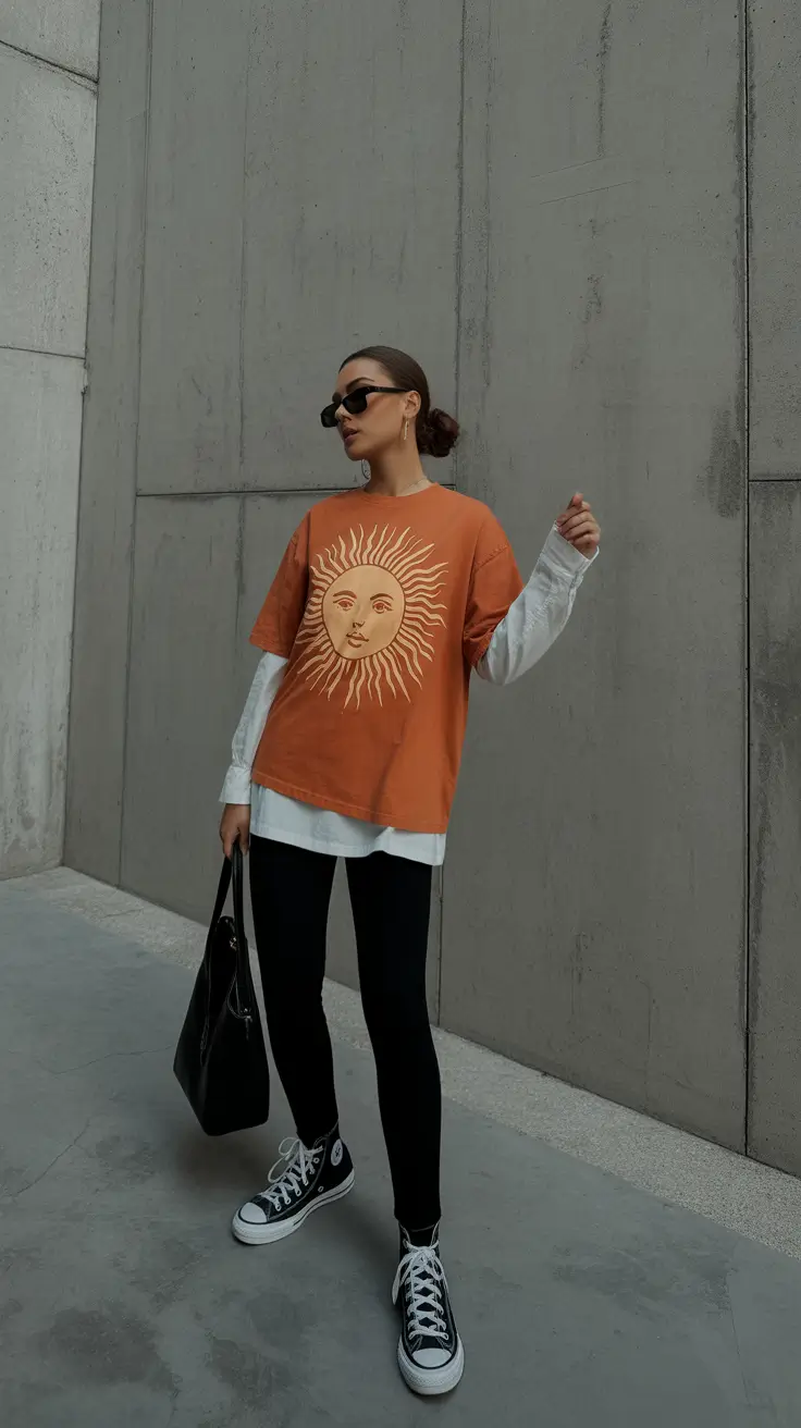 spring athleisure outfits 2026 Graphic Spring Energy