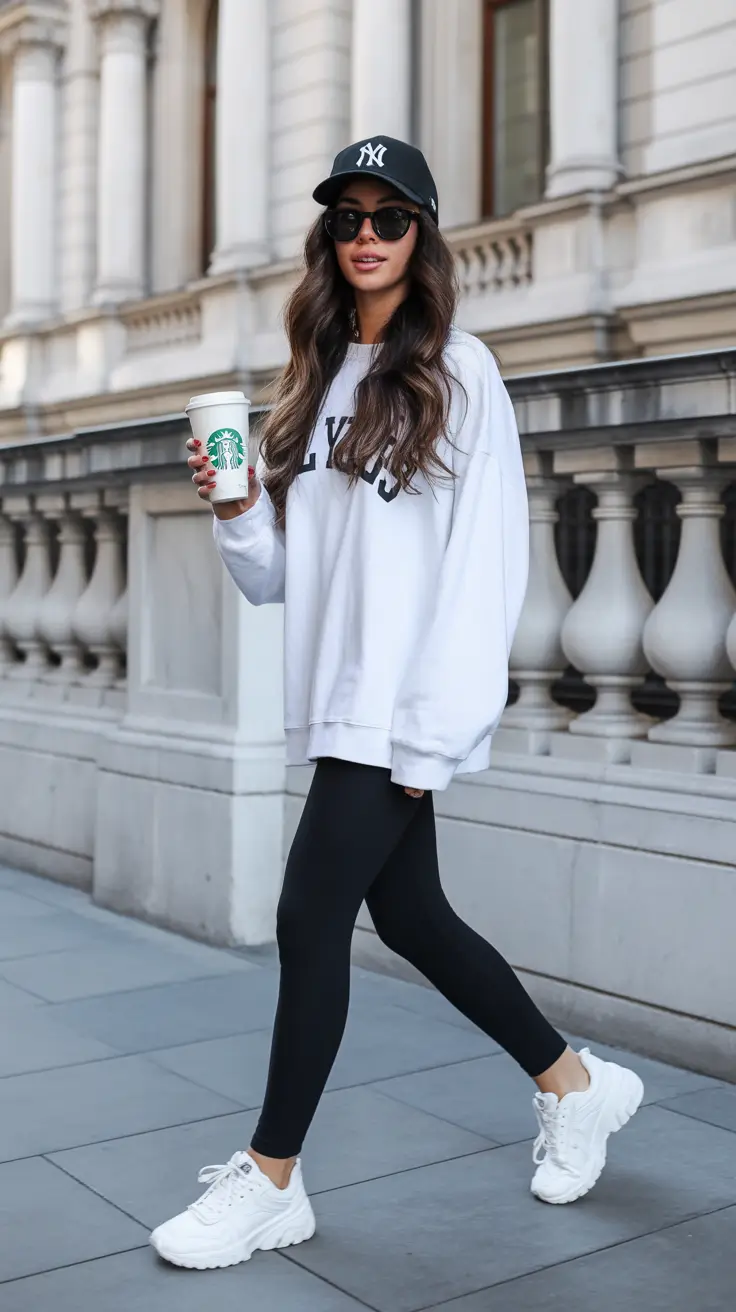 spring athleisure outfits 2026 Sporty Downtown Confidence