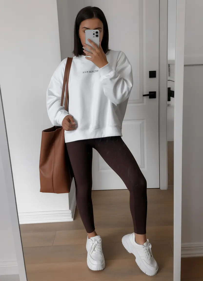 spring athleisure outfits 2026 Warm Neutrals That Feel Elevated