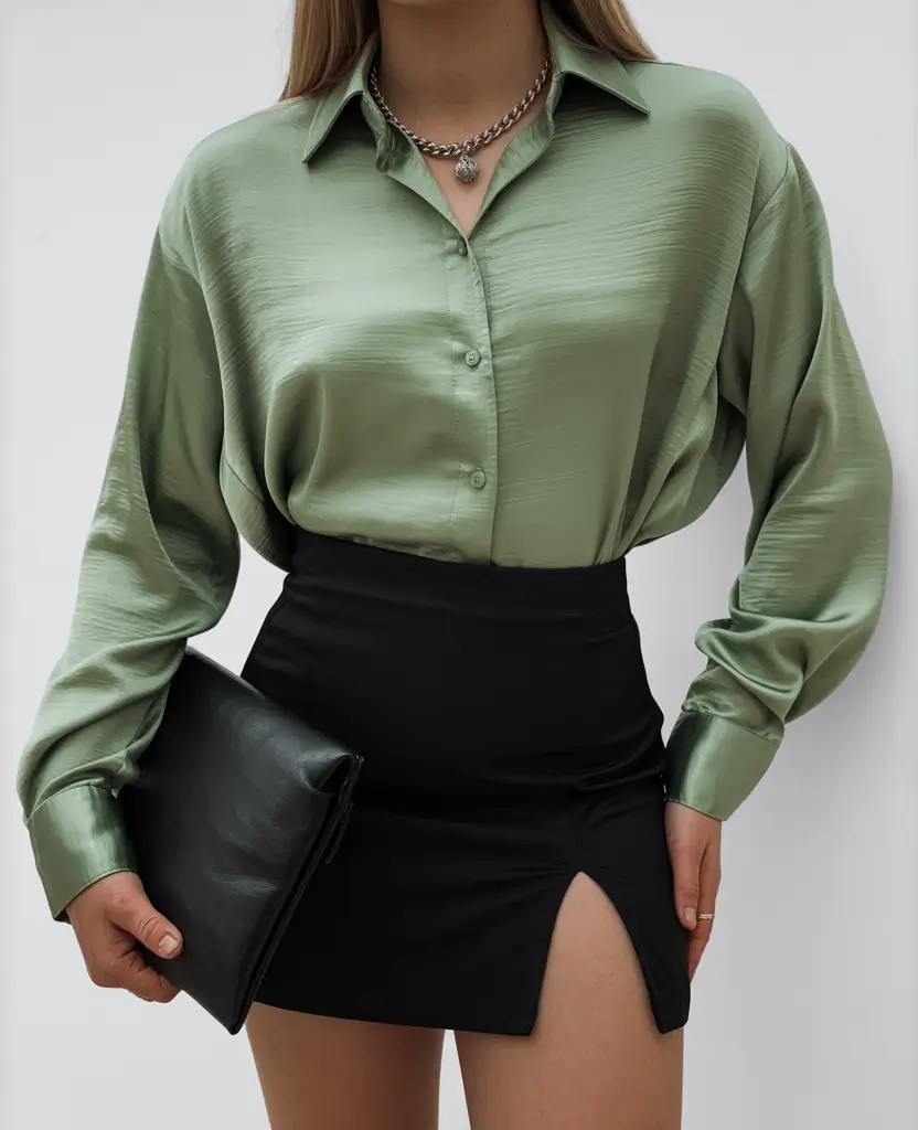 trendy spring miami outfits 2026 Soft Luxe Shirt With a Modern Mini