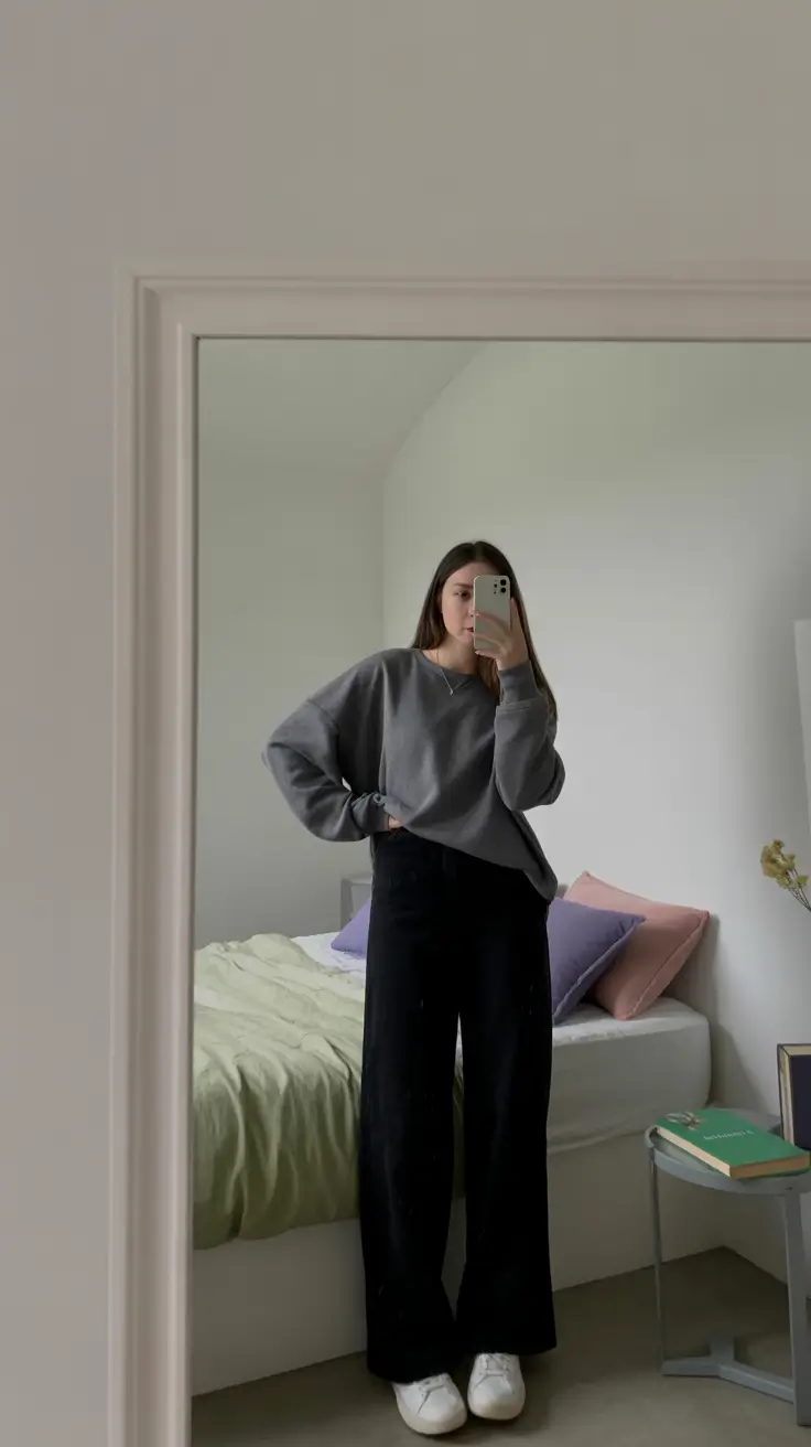 vibrant early spring outfits 2026 Relaxed Monochrome for Calm Early Spring Mornings