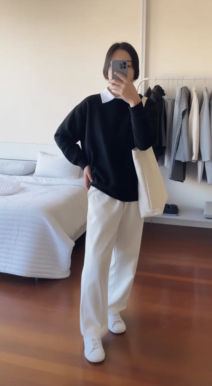 vibrant early spring outfits 2026 Monochrome Contrast with a Clean Minimalist Mood