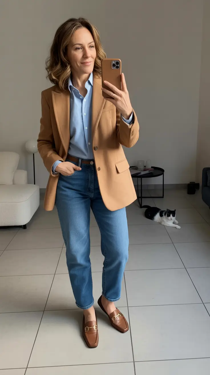 vibrant spring outfits for women over 40 2026 Soft Neutrals with a Polished Twist