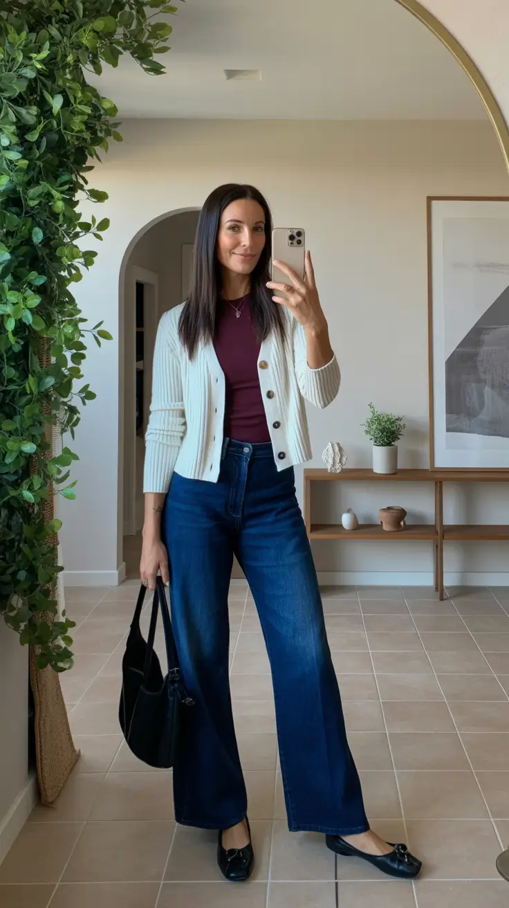 vibrant spring outfits for women over 40 2026 Warm Layers with a Fresh Spring Balance