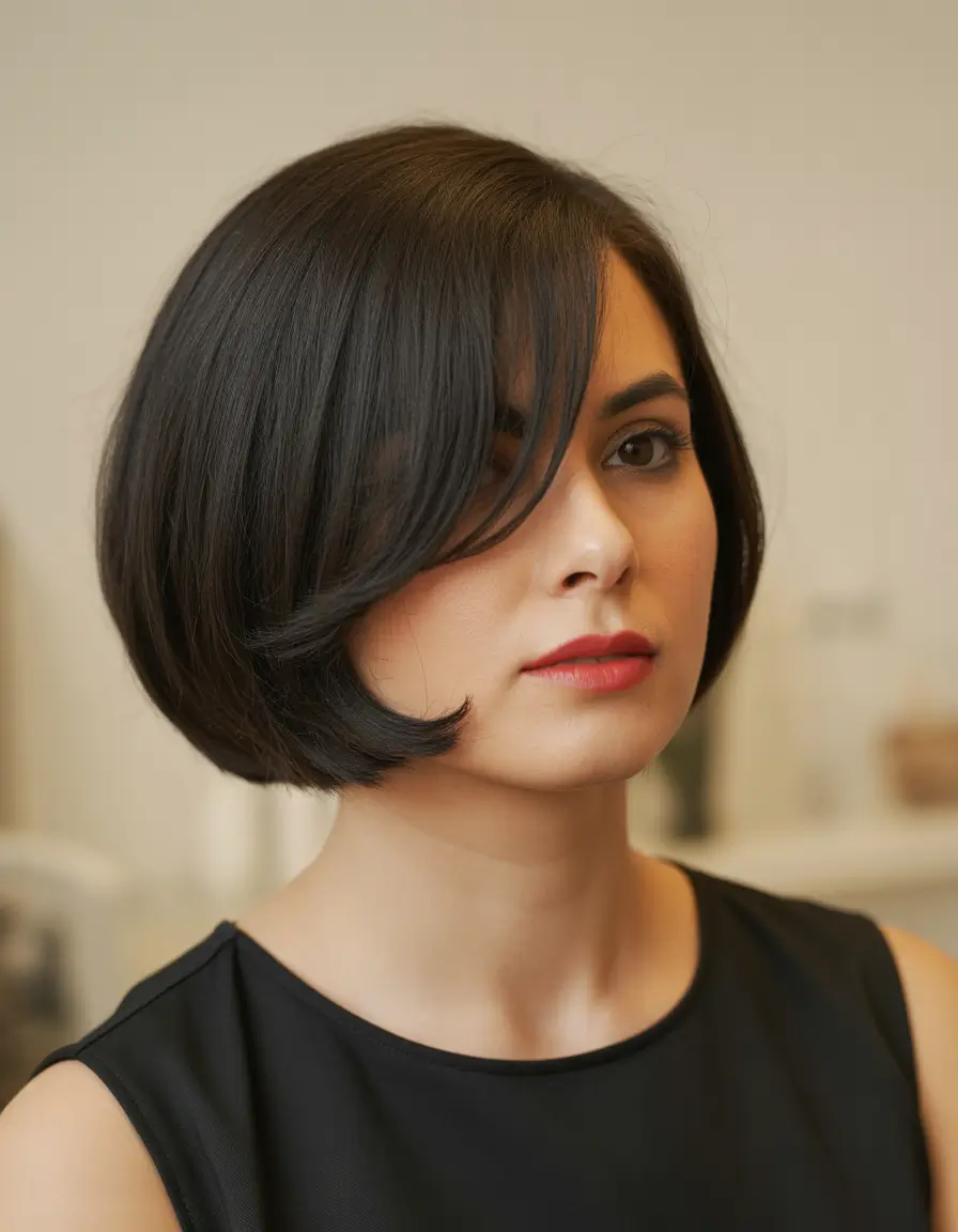 best spring bob haircuts 2026 Polished Curved Bob with Soft Face Framing Sweep