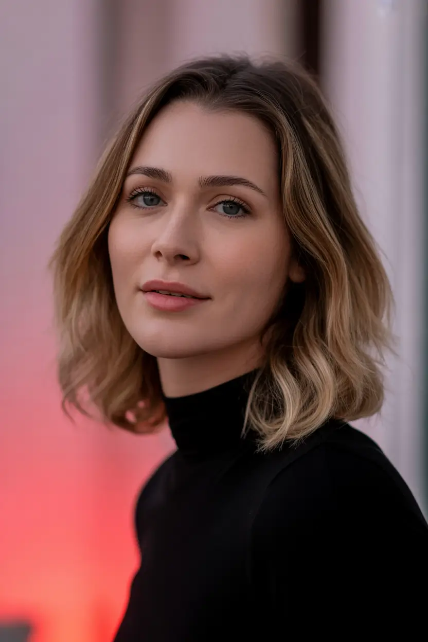 best spring haircuts for heart face shape 2026 Soft Blunt Medium Bob with Subtle Waves
