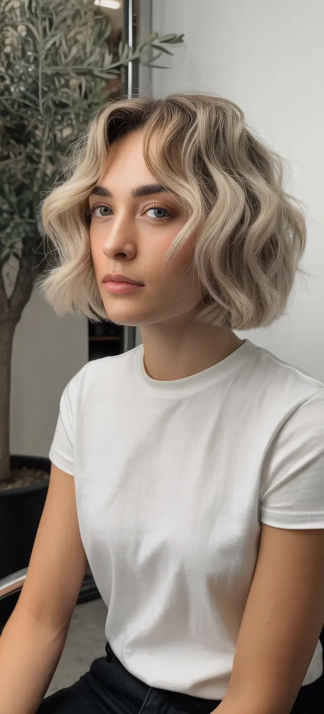 best spring haircuts for heart face shape 2026 Textured Blonde Bob with Soft Volume