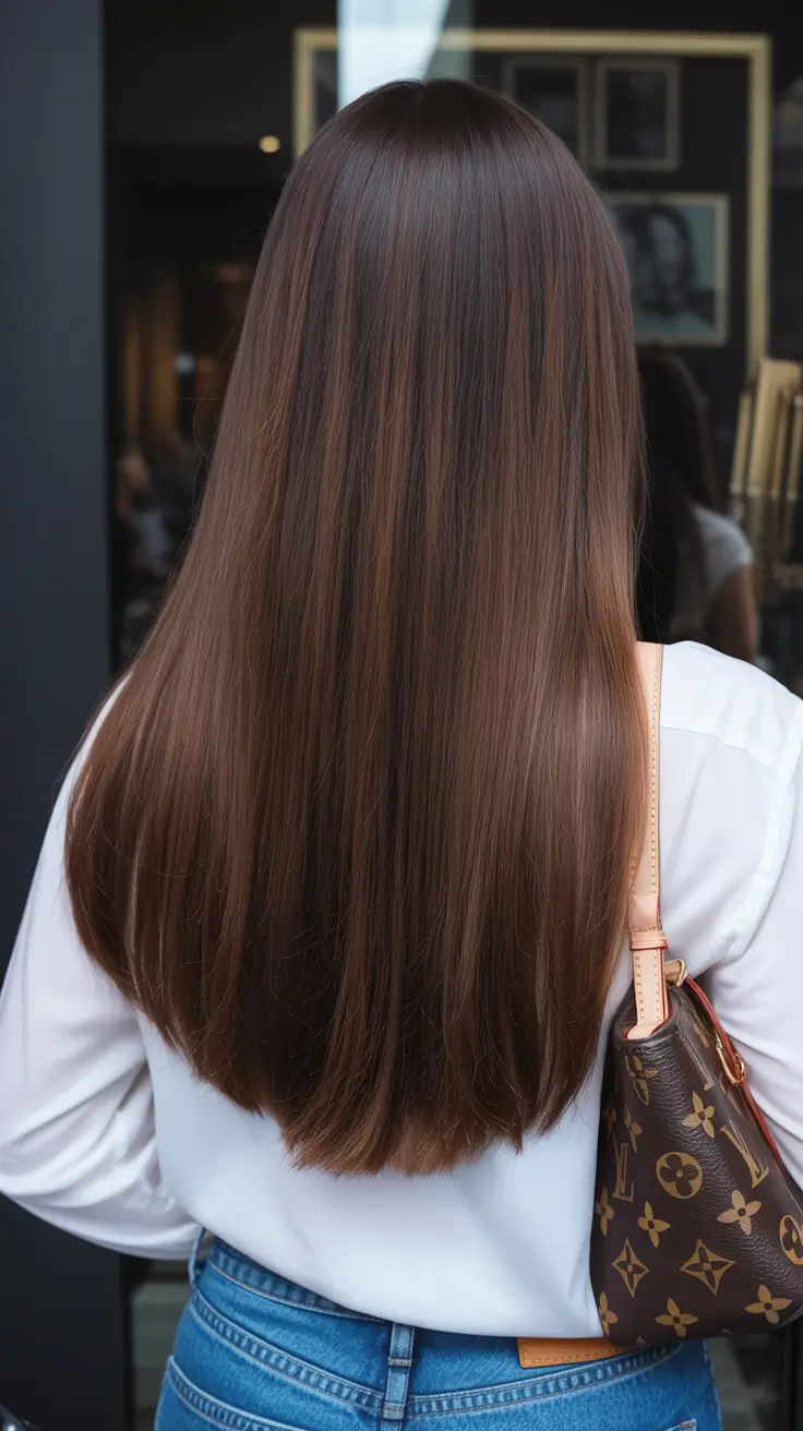 best spring long haircuts trends 2026 Ultra long straight cut with dense luxury ends