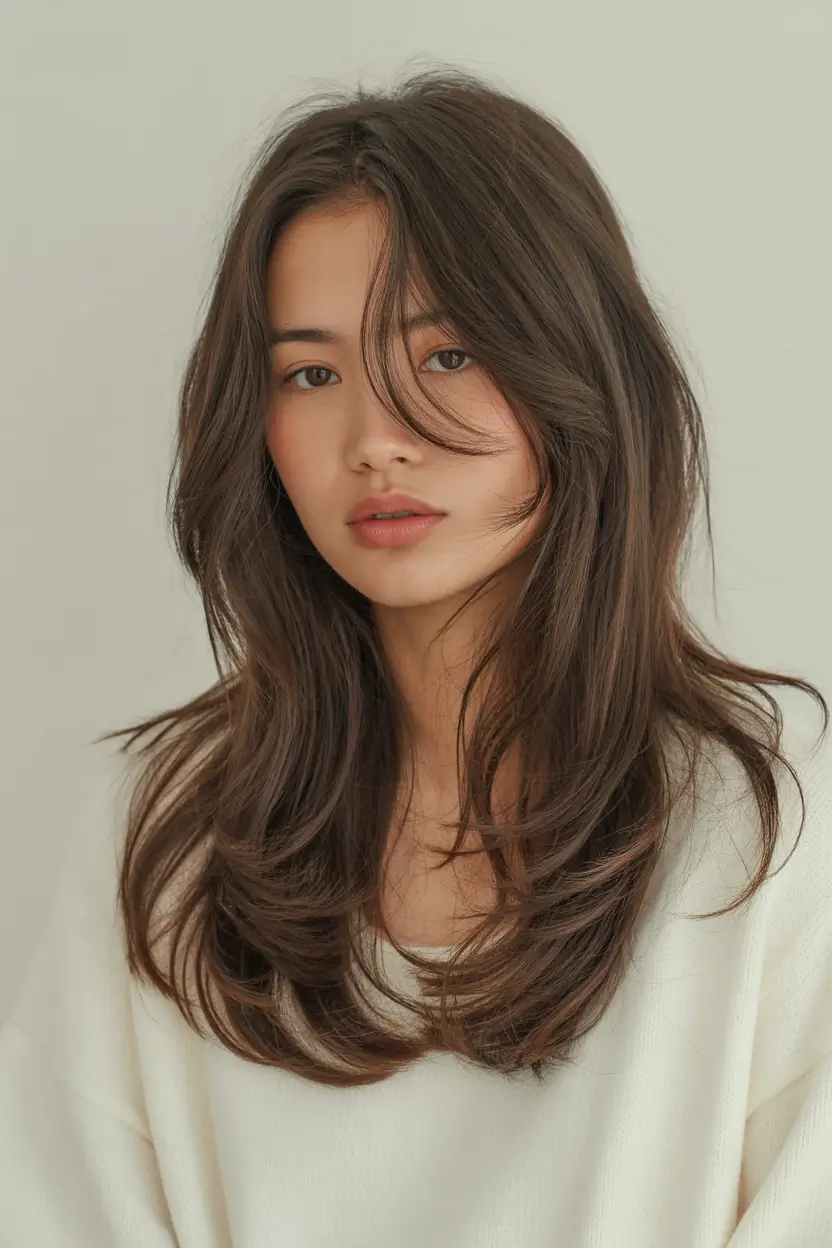 best spring long haircuts trends 2026 Airy long shag layers with loose natural texture