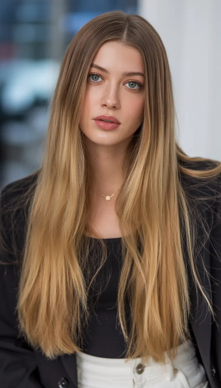 best spring long haircuts trends 2026 Ultra long blonde layers with soft balayage dimension