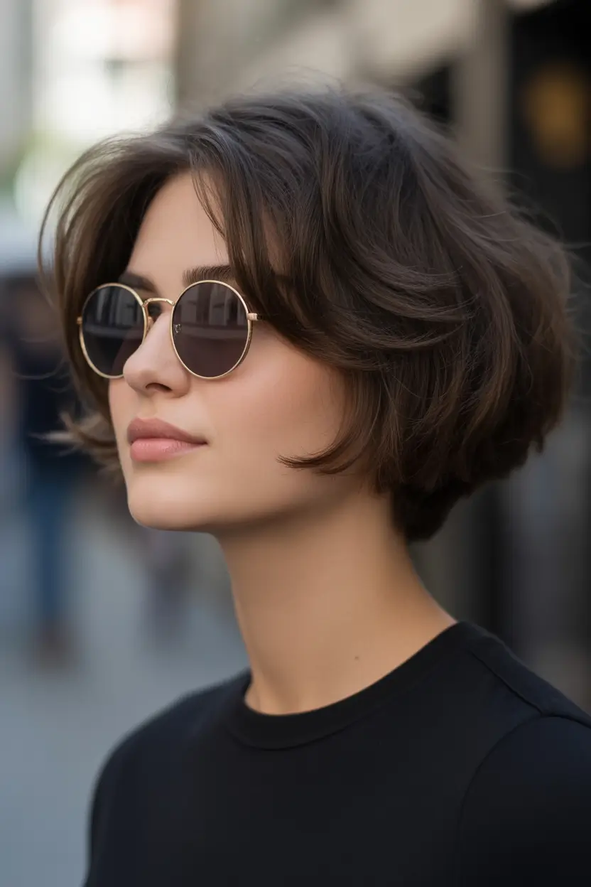 best spring short haircuts ideas 2026 Rounded airy bob with movement and street style volume