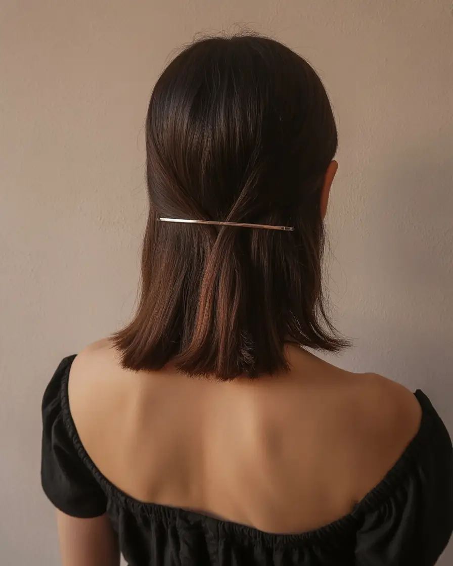 chic spring brown hair color 2026 Minimalist Mid Length Brown With Barreled Ends