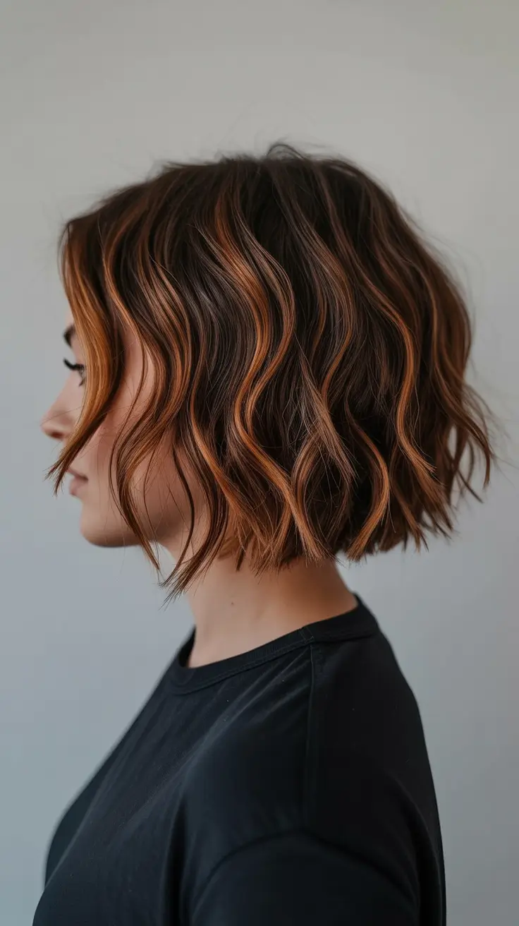 chic spring fox hair color 2026 Textured Fox Waves with Dimensional Highlights