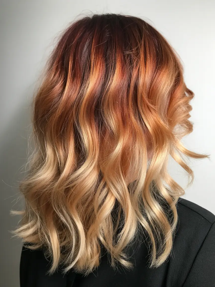 chic spring fox hair color 2026 Golden Blonde Fox Fusion for Brunettes