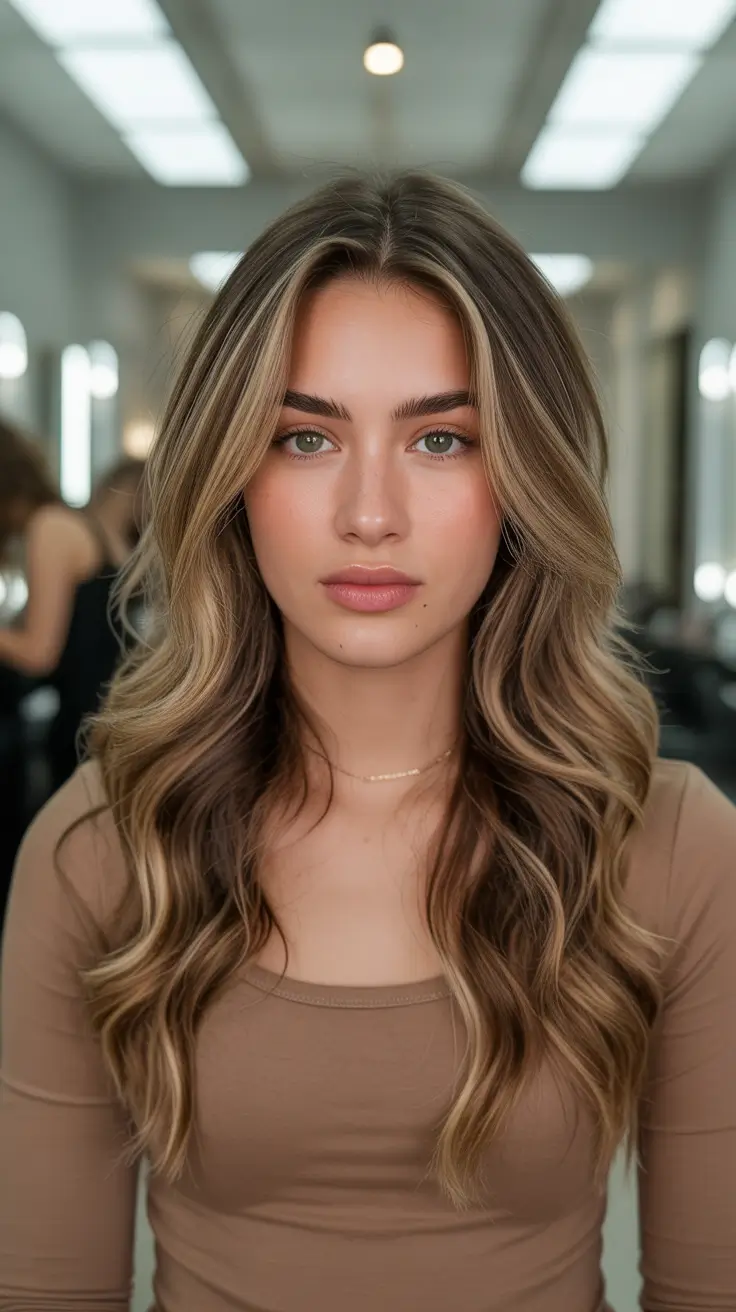 chic spring hair color for warm skin tone 2026 Soft Honey Ribbon Waves