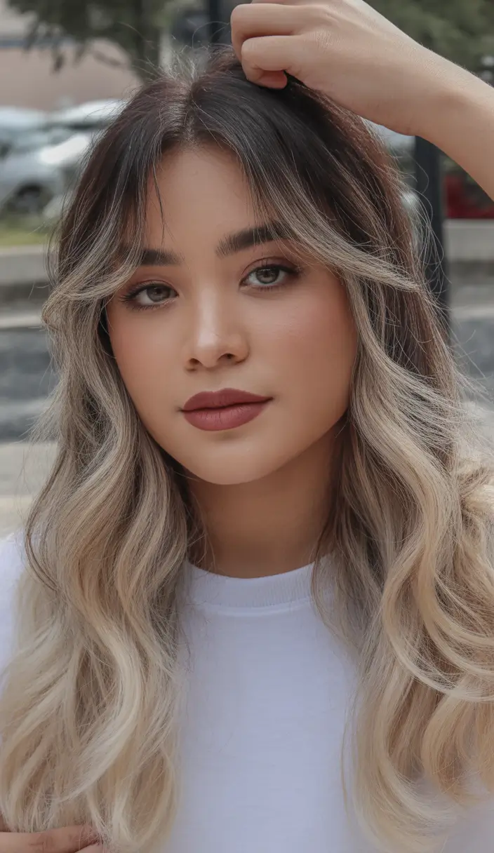 chic spring hair color for warm skin tone 2026 Soft Contrast Bronde Waves