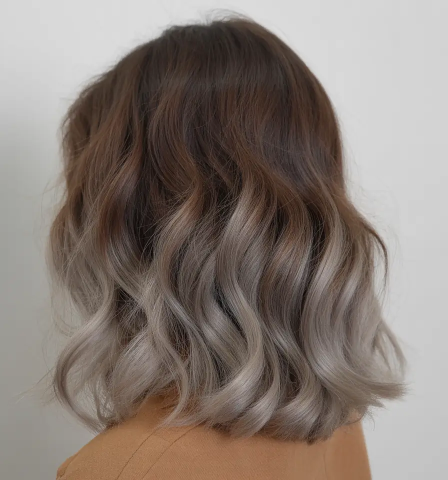 chic spring hair color for warm skin tone 2026 Smoky Mushroom Ombre