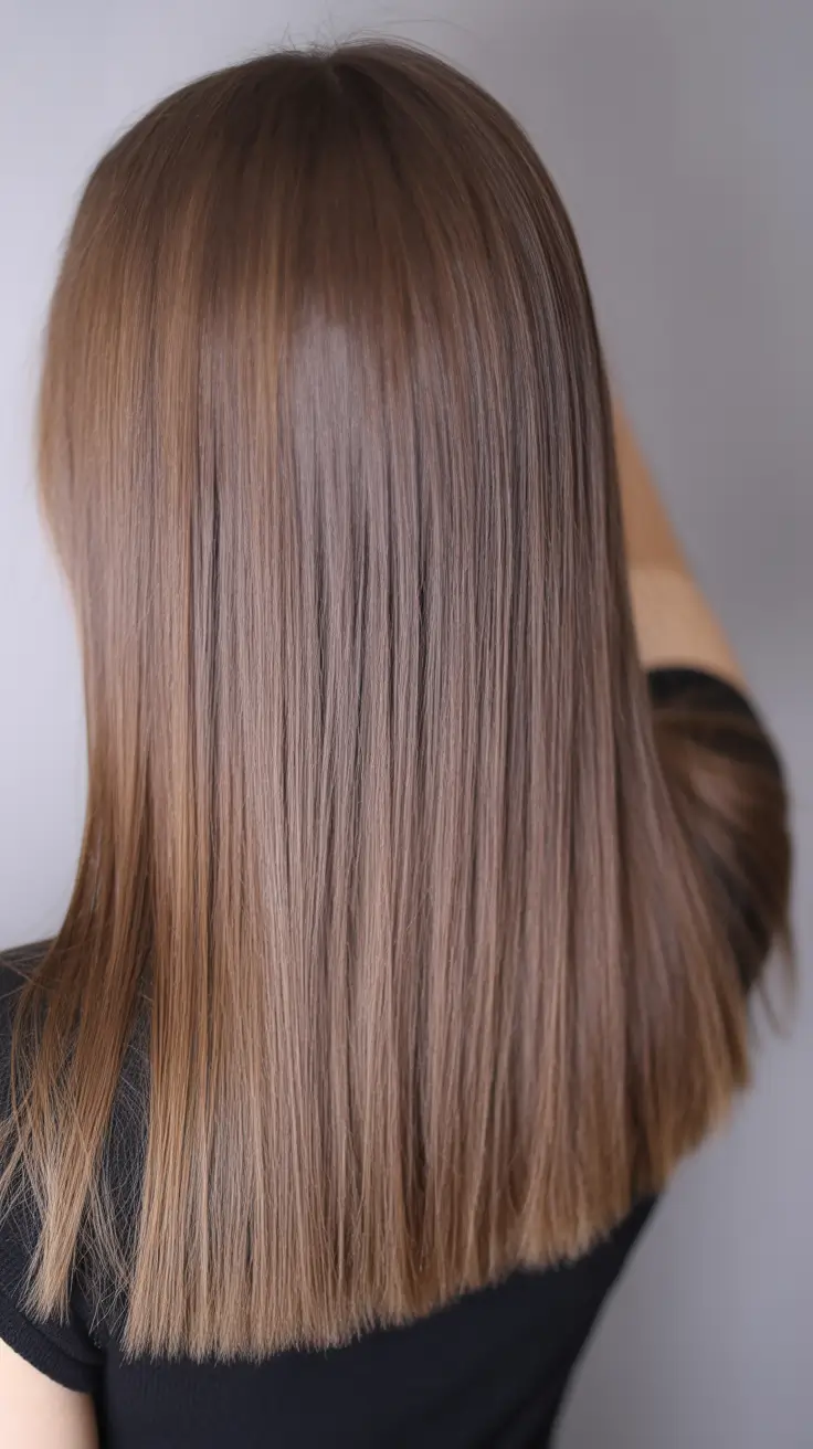 chic spring hair color for warm skin tone 2026 Soft Brunette Sheen