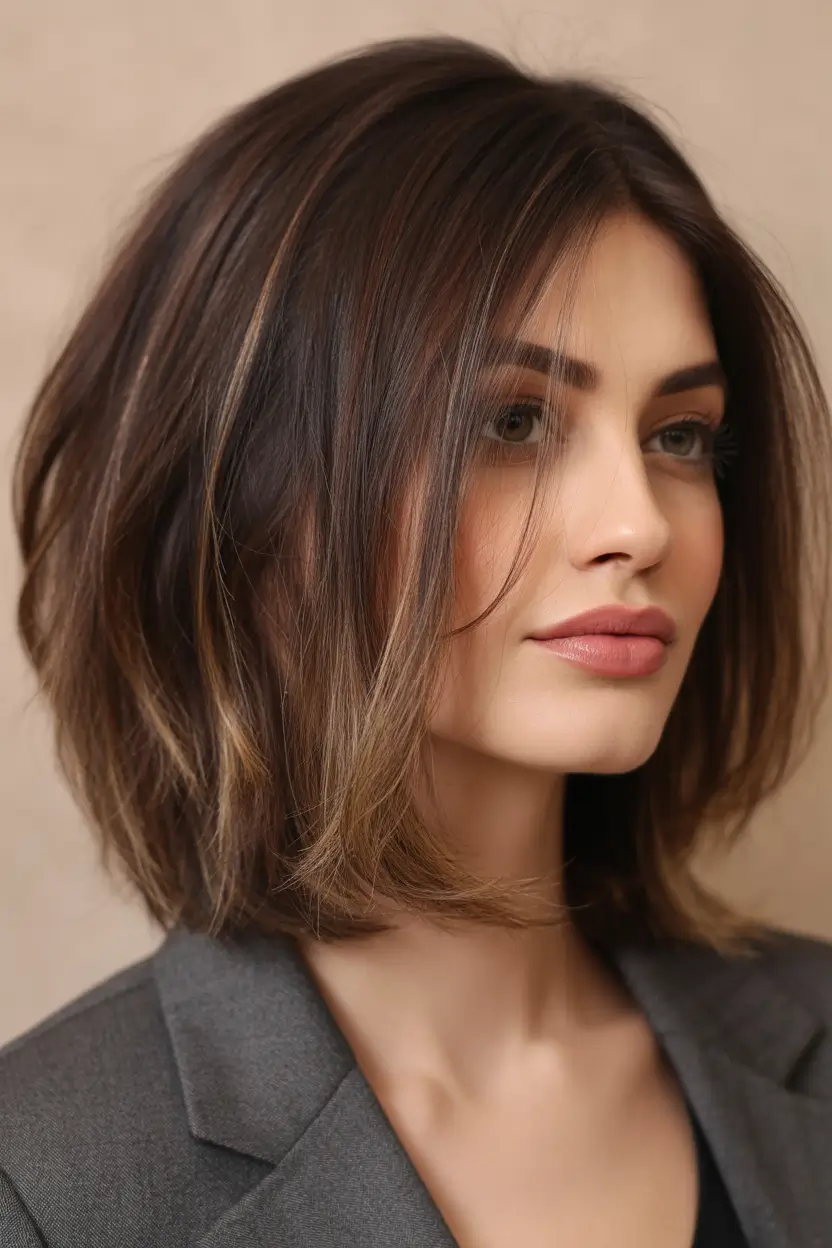 chic spring mom haircuts 2026 Chic textured short bob with soft volume lift
