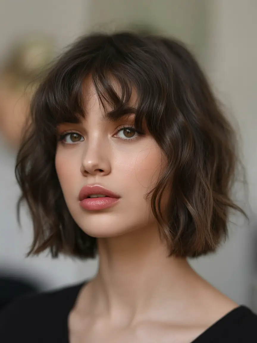 chic spring shag haircuts 2026 Soft Short Shag With Airy Bangs And Paris Energy