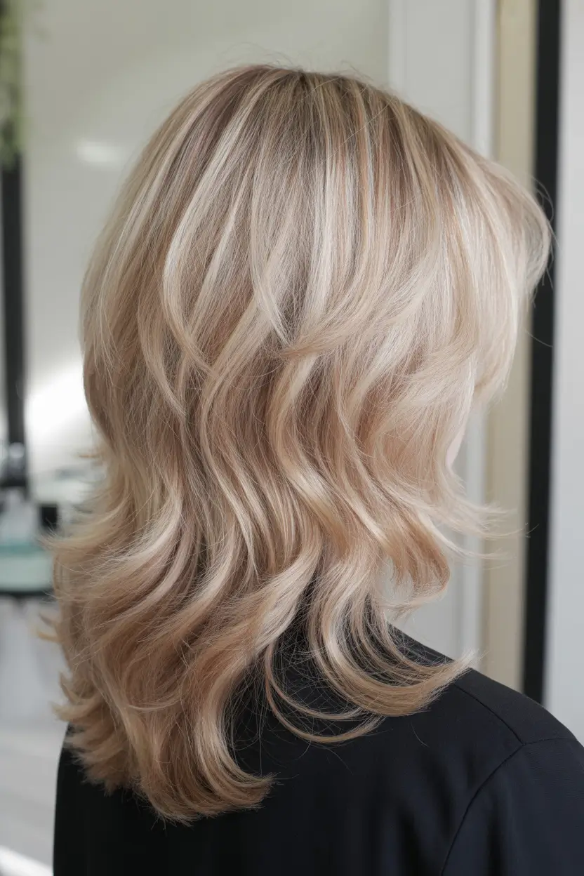 chic spring shag haircuts 2026 Long Layered Shag With Flowing Blonde Length