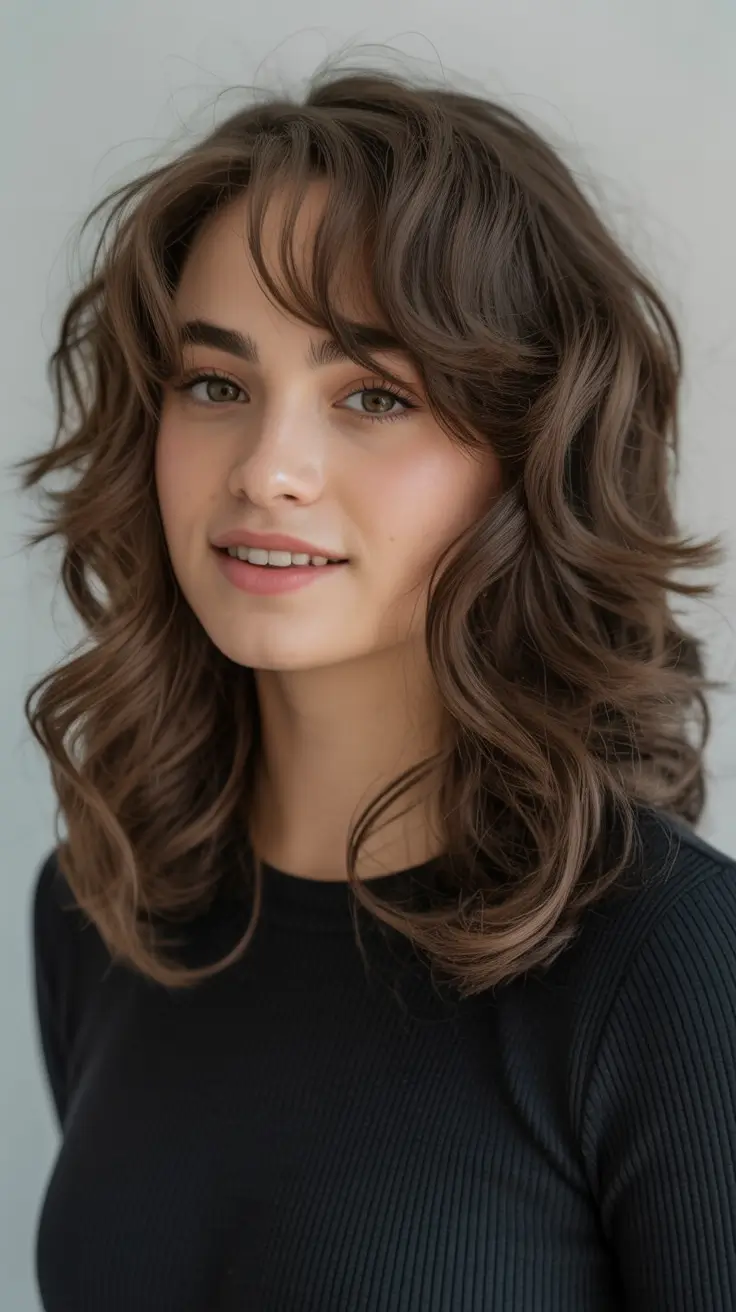 chic spring shag haircuts 2026 Curly Soft Shag With Natural Volume And Movement